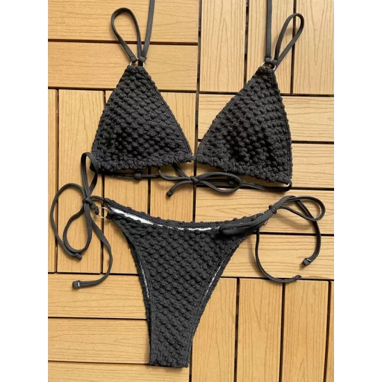 Padded Backless Bandage Belly-Hollow Bikini Swimsuit Padded Backless Bandage Belly-Hollow Bikini Swimsuit