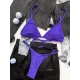 Bandage Heart Hollow Solid Color Spaghetti-Neck Bikini Swimsuit Bandage Heart Hollow Solid Color Spaghetti-Neck Bikini Swimsuit