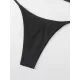 Split-Joint Belly-Hollow Bandage Padded Halter-Neck Bikini Swimsuit Split-Joint Belly-Hollow Bandage Padded Halter-Neck Bikini Swimsuit