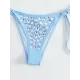 Padded Backless Bandage Belly-Hollow Halter-Neck Crystal Bikini Swimsuit Padded Backless Bandage Belly-Hollow Halter-Neck Crystal Bikini Swimsuit