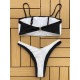 Color-Block Hollow Padded Spaghetti-Neck Bikini Swimsuit Color-Block Hollow Padded Spaghetti-Neck Bikini Swimsuit