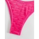 Hollow Solid Color Padded Spaghetti-Neck Bikini Swimsuit Hollow Solid Color Padded Spaghetti-Neck Bikini Swimsuit