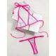 Padded Bandage Sequined Halter-Neck Bikini Swimsuit Padded Bandage Sequined Halter-Neck Bikini Swimsuit
