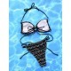 Backless Bandage Hollow Padded Halter-Neck Bikini Swimsuit Backless Bandage Hollow Padded Halter-Neck Bikini Swimsuit