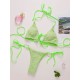 Padded Backless Heart Shape Hollow Halter-Neck Bikini Swimsuit Padded Backless Heart Shape Hollow Halter-Neck Bikini Swimsuit