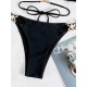 Padded Backless Bandage Hollow Halter-Neck Bikini Swimsuit Padded Backless Bandage Hollow Halter-Neck Bikini Swimsuit