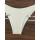 Padded Backless Bandage Beads Halter-Neck Bikini Swimsuit Padded Backless Bandage Beads Halter-Neck Bikini Swimsuit