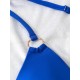 Backless Bandage Hollow Solid Color Padded Halter-Neck Bikini Swimsuit Backless Bandage Hollow Solid Color Padded Halter-Neck Bikini Swimsuit
