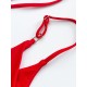 Padded Backless Bandage Snakeskin Printed Halter-Neck Bikini Swimsuit Padded Backless Bandage Snakeskin Printed Halter-Neck Bikini Swimsuit