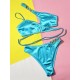 Bandage Belly-Hollow Solid Color Padded One-Shoulder Bikini Swimsuit Bandage Belly-Hollow Solid Color Padded One-Shoulder Bikini Swimsuit