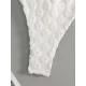 Padded Back Cross Bandage Flower Shape Hollow Solid Color Bikini Swimsuit Padded Back Cross Bandage Flower Shape Hollow Solid Color Bikini Swimsuit
