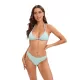 Three-piece Set Padded Backless Solid Color Halter-Neck Bikini Swimsuit Three-piece Set Padded Backless Solid Color Halter-Neck Bikini Swimsuit
