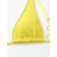 Backless Hollow Solid Color Padded Spaghetti-Neck Bikini Swimsuit Backless Hollow Solid Color Padded Spaghetti-Neck Bikini Swimsuit