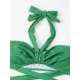 Padded Bandage Hollow Halter-Neck Bikini Swimsuit Padded Bandage Hollow Halter-Neck Bikini Swimsuit