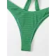 Padded Bandage Hollow Halter-Neck Bikini Swimsuit Padded Bandage Hollow Halter-Neck Bikini Swimsuit