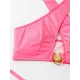 Padded Backless Bandage Hollow Halter-Neck Bikini Swimsuit Padded Backless Bandage Hollow Halter-Neck Bikini Swimsuit