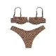 Underwired Leopard Three Pieces Bikini Set Underwired Leopard Three Pieces Bikini Set