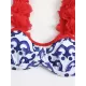 Appliques Floral Two Pieces Bikini Swimsuit Appliques Floral Two Pieces Bikini Swimsuit