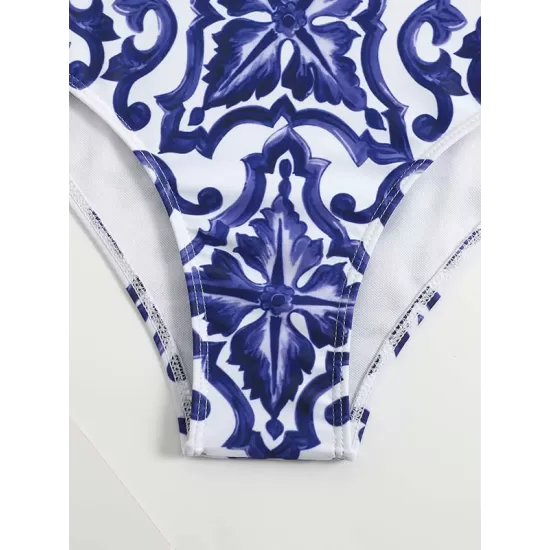 Appliques Floral Two Pieces Bikini Swimsuit Appliques Floral Two Pieces Bikini Swimsuit