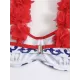 Appliques Floral Two Pieces Bikini Swimsuit Appliques Floral Two Pieces Bikini Swimsuit
