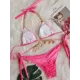 Padded Bandage Chains Shell Color-Block Bikini Swimsuit Padded Bandage Chains Shell Color-Block Bikini Swimsuit