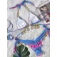 Padded Bandage Chains Shell Color-Block Bikini Swimsuit Padded Bandage Chains Shell Color-Block Bikini Swimsuit