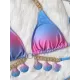 Padded Bandage Chains Shell Color-Block Bikini Swimsuit Padded Bandage Chains Shell Color-Block Bikini Swimsuit