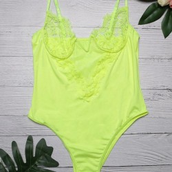 Lace Split-Joint One-Piece Teddy Lingerie