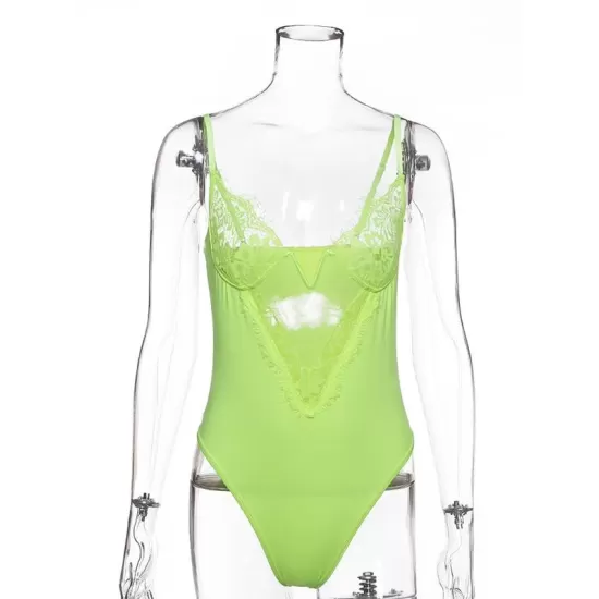Lace Split-Joint One-Piece Teddy Lingerie Lace Split-Joint One-Piece Teddy Lingerie