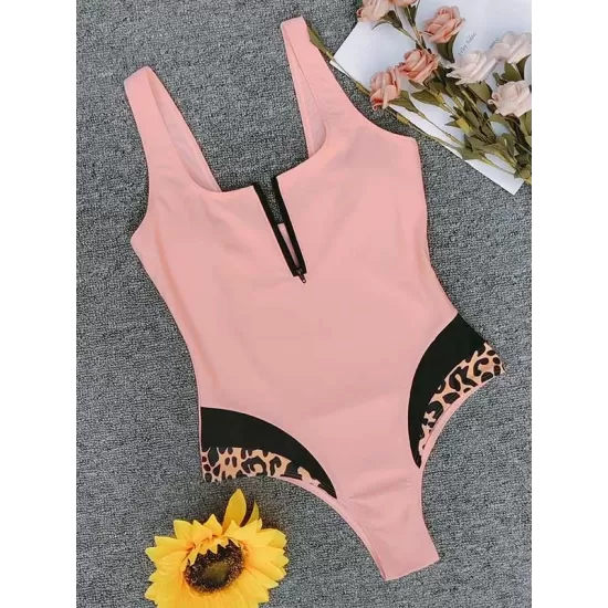 Zipper Front Seamless One Piece Swimsuit Zipper Front Seamless One Piece Swimsuit