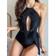 Sexy Hollow Bandage Knotted Popular One-Piece Swimwear Sexy Hollow Bandage Knotted Popular One-Piece Swimwear