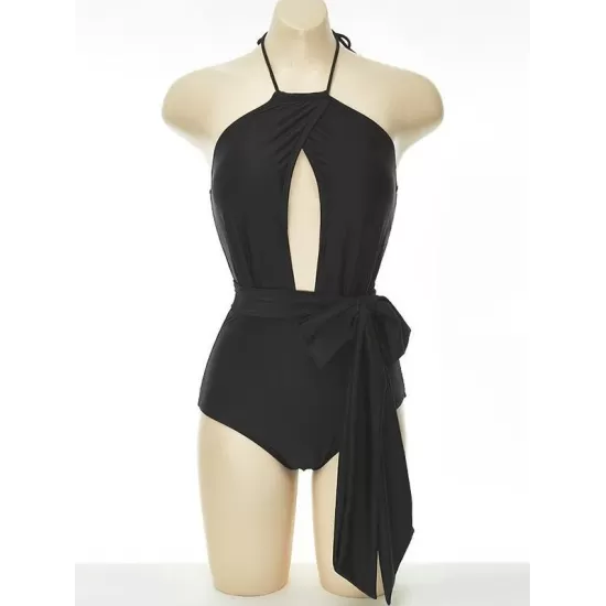 Sexy Hollow Bandage Knotted Popular One-Piece Swimwear Sexy Hollow Bandage Knotted Popular One-Piece Swimwear