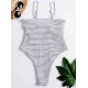 Striped Backless One-Piece Swimsuit Striped Backless One-Piece Swimsuit