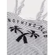 Striped Backless One-Piece Swimsuit Striped Backless One-Piece Swimsuit