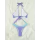 Padded Belly-Hollow Gradient Hollow Halter-Neck One-Piece Swimwear Padded Belly-Hollow Gradient Hollow Halter-Neck One-Piece Swimwear