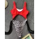 Hollow Tasseled Color-Block One-Piece Swimwear Hollow Tasseled Color-Block One-Piece Swimwear