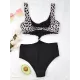 Sleeveless Leopard Print Split-Joint Monokini Swimwear Sleeveless Leopard Print Split-Joint Monokini Swimwear