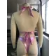 Solid Color Backless Padded Halter-Neck One-Piece Swimwear Solid Color Backless Padded Halter-Neck One-Piece Swimwear