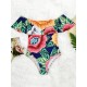 Off-The-Shoulder Floral One-Piece Swimwear Off-The-Shoulder Floral One-Piece Swimwear