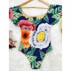 Off-The-Shoulder Floral One-Piece Swimwear Off-The-Shoulder Floral One-Piece Swimwear