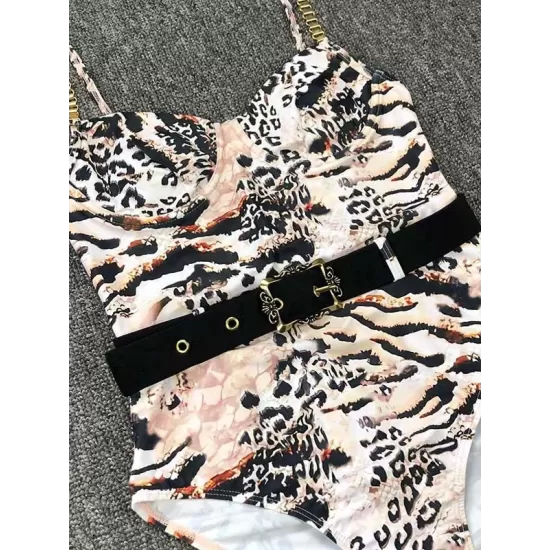 Gorgeous Embellished Underwired Belted One-Piece Swimwear Gorgeous Embellished Underwired Belted One-Piece Swimwear