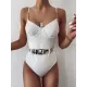 Gorgeous Embellished Underwired Belted One-Piece Swimwear Gorgeous Embellished Underwired Belted One-Piece Swimwear