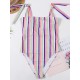 Printed Knotted One-Piece Swimwear Printed Knotted One-Piece Swimwear