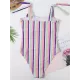Printed Knotted One-Piece Swimwear Printed Knotted One-Piece Swimwear
