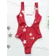 Floral Printed Zipper Backless One-Piece Swimwear Floral Printed Zipper Backless One-Piece Swimwear