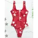 Floral Printed Zipper Backless One-Piece Swimwear Floral Printed Zipper Backless One-Piece Swimwear