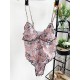 Floral-Print Triangles One-Piece Swimwear Floral-Print Triangles One-Piece Swimwear