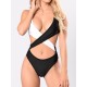 Contrast Color Split-Joint Bandage One-Piece Swimwear Contrast Color Split-Joint Bandage One-Piece Swimwear