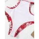 Monokini Spaghetti-Neck Monstera Ceriman Color-Block One-Piece Swimwear Monokini Spaghetti-Neck Monstera Ceriman Color-Block One-Piece Swimwear