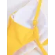 Solid Color Knotted Split One-Piece Swimsuit Solid Color Knotted Split One-Piece Swimsuit